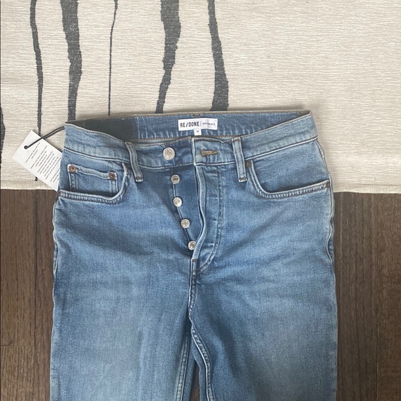 Re/Done High Rise Ankle Crop Jeans - Picture 4 of 9